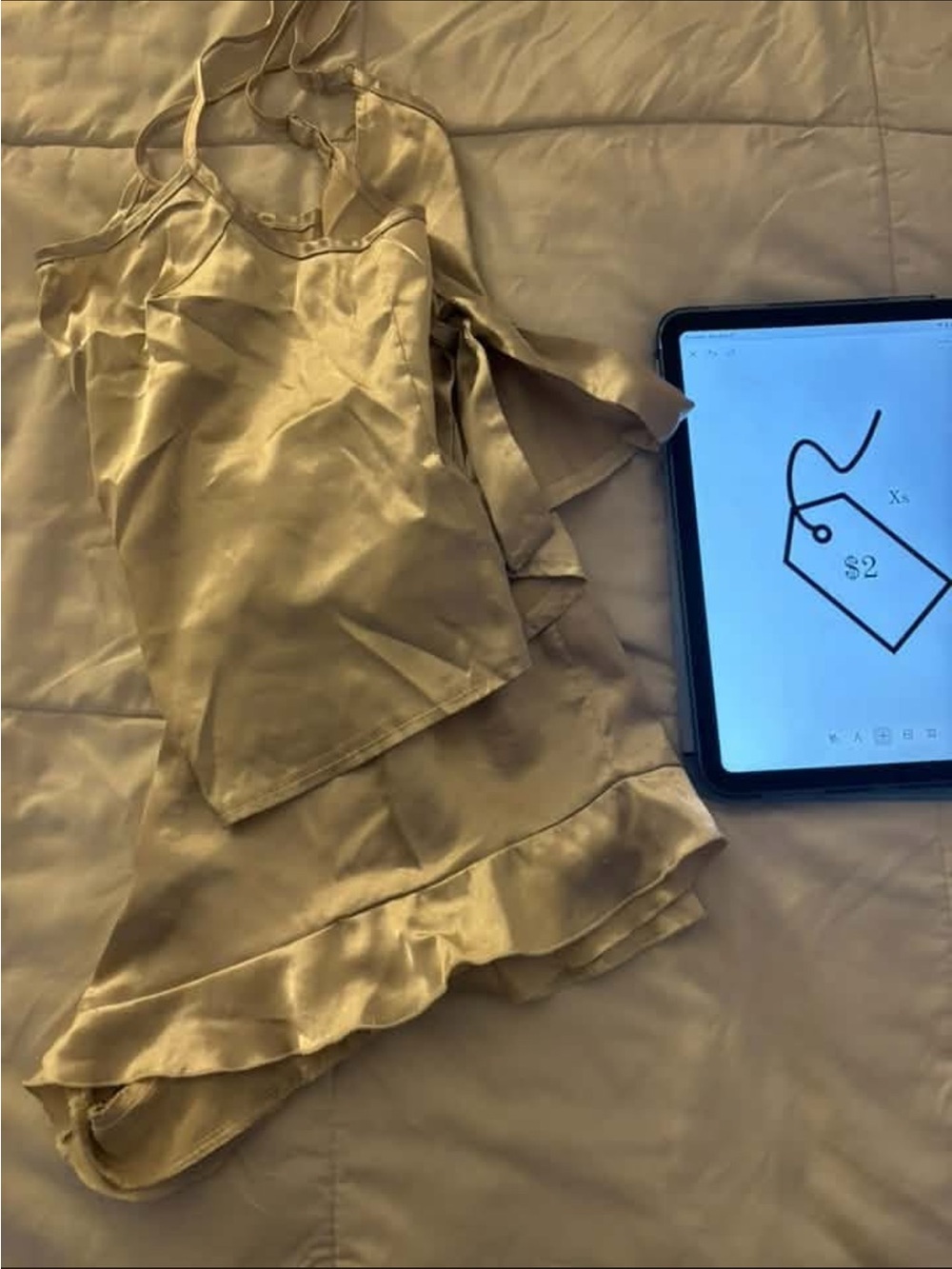 pjs with tiny hole starting to form